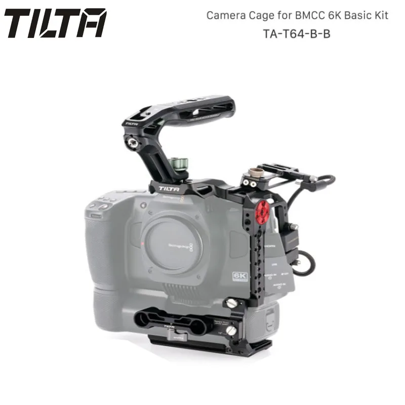 Tilta BMCC 6K Camera Cage Basic Kit with Top Handle TA-T64-B-B for BMCC 6K Black Bracket  TA-T64-FCC-B