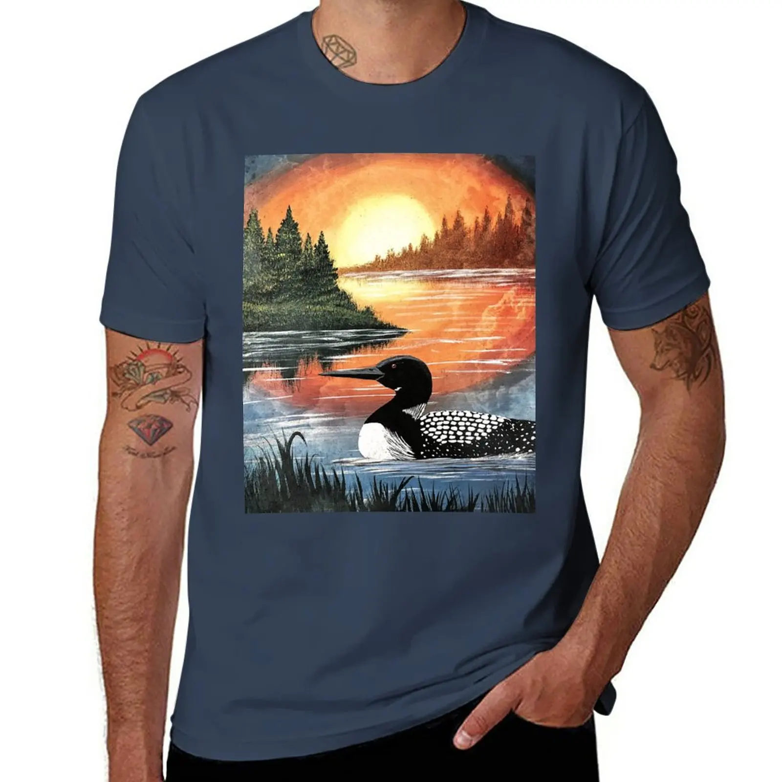 

New Sunset Loon T-Shirt kawaii clothes oversized t shirt blank t shirts mens cotton t shirts