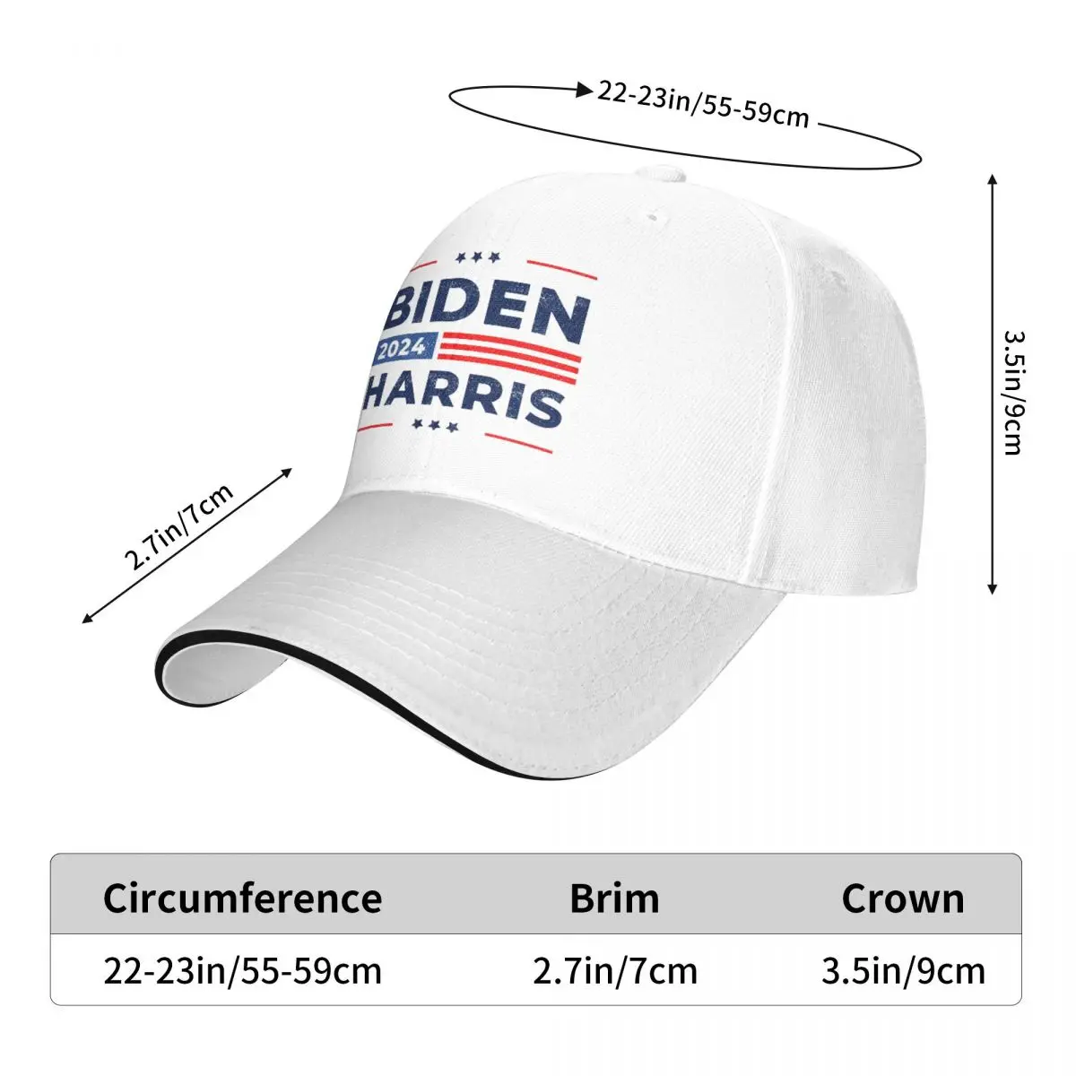 Letni Harris 2024 prezydent USA flaga czapki baseballowe dla mężczyzn kobiety Casquette Joe Biden Kamala Harris nakrycia głowy do golfa