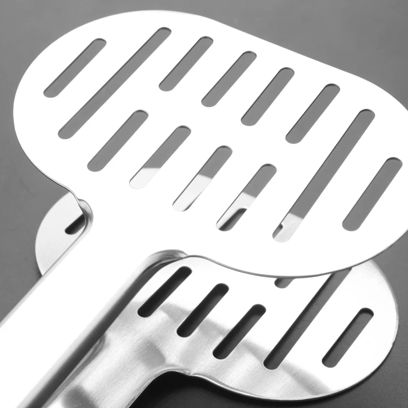 Stainless Steel Turner Tongs Kitchen Double Spatula Bread And Burger Tongs For Cooking Food-Barbecue Clamp Buffet Pliers