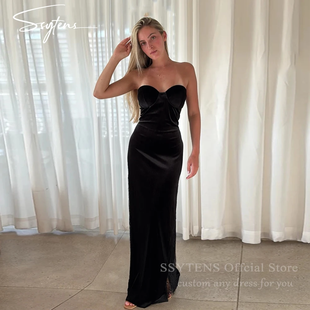 

SSYTENS Mermaid Eye Catching Evening Dresses Lace Ruched Velour Guest Dresses Sweetheart Fashion Robes De Cocktail Customized
