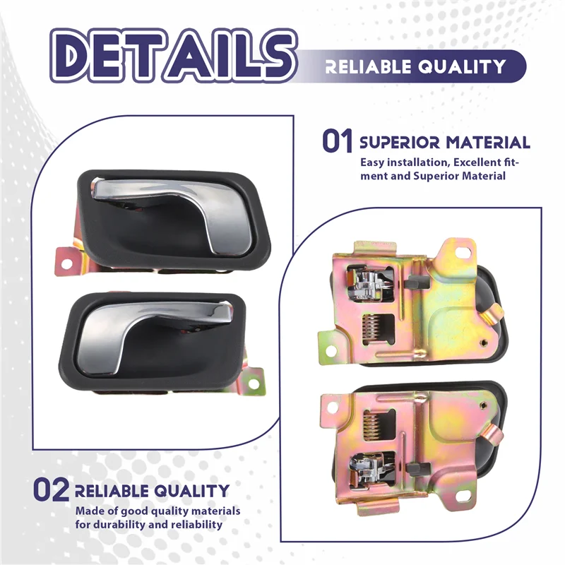 

1 Pair Door Inside Handle For MITSUBISHI Pajero Montero 1991-2000 MB669169/MB669170