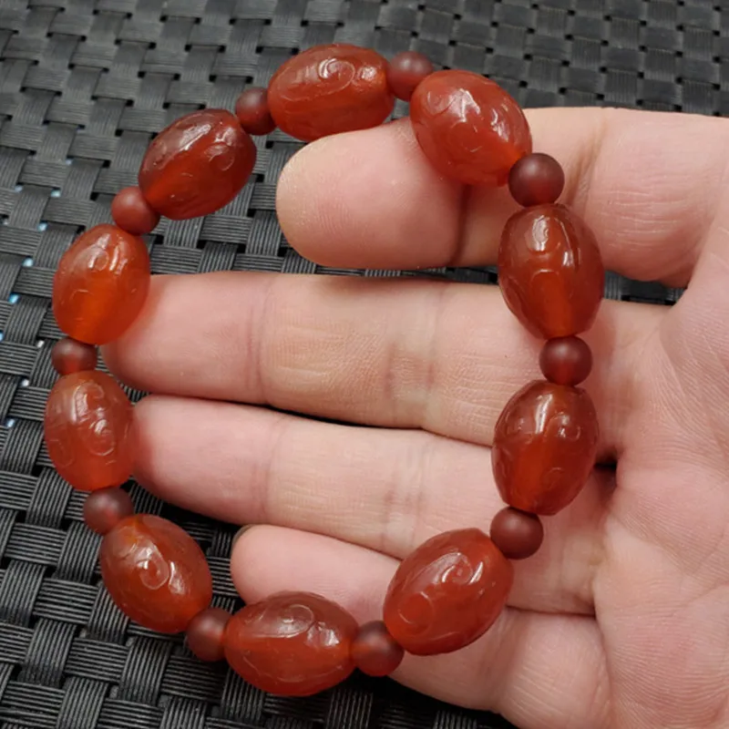 Jade Bracelet Red Agate as Right as Rain Bracelet Agate Chalcedony Ripple Beads Bracelet Agate Beads Bracelet Beads Bracelet Jad