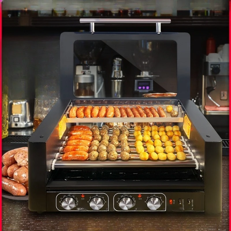 Commercial electric sausage grill machine Small desktop automatic hot dog machine