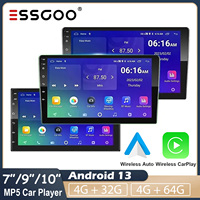 ESSGOO Android 13 Car Radio 2 Din Apple Carplay Automotive Multimedia Player GPS Android Auto 2.5D IPS Screen RDS DSP Car Stereo