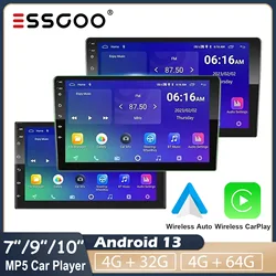 ESSGOO Android 13 Radio samochodowe 2 Din Apple Carplay Samochodowy odtwarzacz multimedialny GPS Android Auto 2.5D Ekran IPS RDS DSP Stereo samochodowe