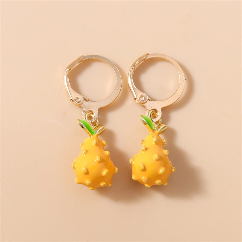 Modische Frucht-Ohrringe für Damen, Erdbeere, Apfel, Mais, Chili, Hängeohrringe, Mädchen, Party, Festival, Schmuck, Geschenke – Detail 9
