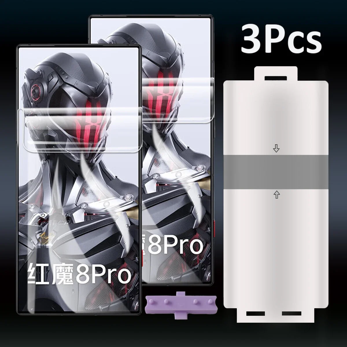 

3pcs TPU Hydrogel HD FILM Screen Protector For For ZTE Nubia Red Magic 8 8s Pro 8pro 8proplus Matte Full Cover Protective Film
