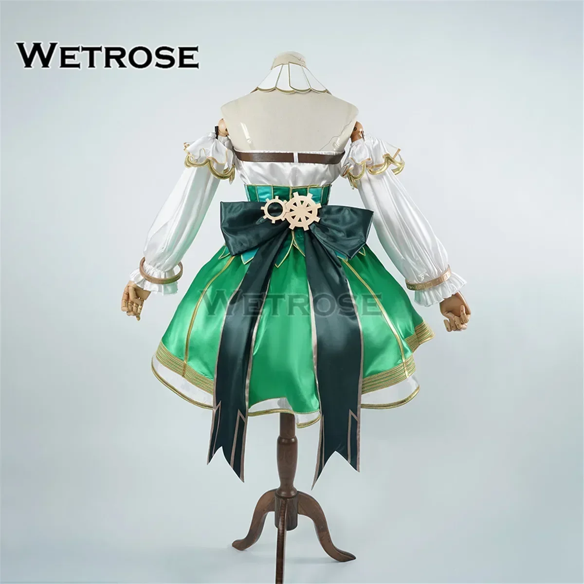 【Wetrose】 متوفر في المخزون أزياء Cecilia Immergreen التأثيرية CiCi فستان أخضر Hololive Justice Vtuber مجموعة شعر مستعار للهالوين #4