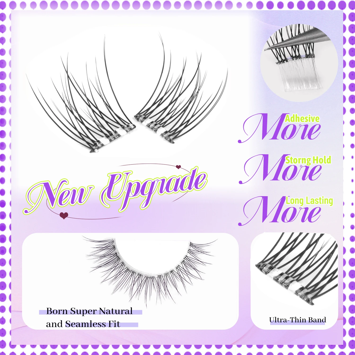 Sztuczne rzęsy samoprzylepne, DIY 10-12 mm, 120 sztuk puszystych rzęs typu D, miękkie, naturalne rzęsy z pęsetą, delikatne pojedyncze kępki, naturalny wygląd, odpowiednie dla początkujących