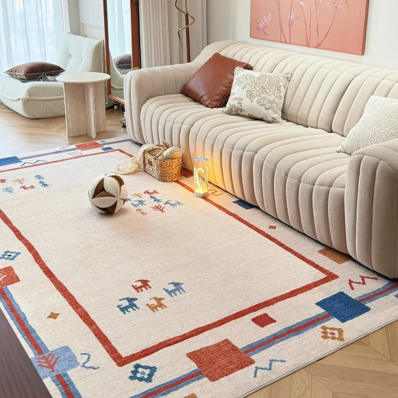 Retro Green Polka Dot Pattern Living Room Carpet Large Area Sofa Rugoldable Machine Bedroom Bedside Non-slip Soft Floor Mat 러그