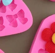 Cute Cartoon Flowers Bow Bee Fondant Silicone Molds DIY Cupcake Fondant Cake Decorating Chocolate Candy Baking Mold