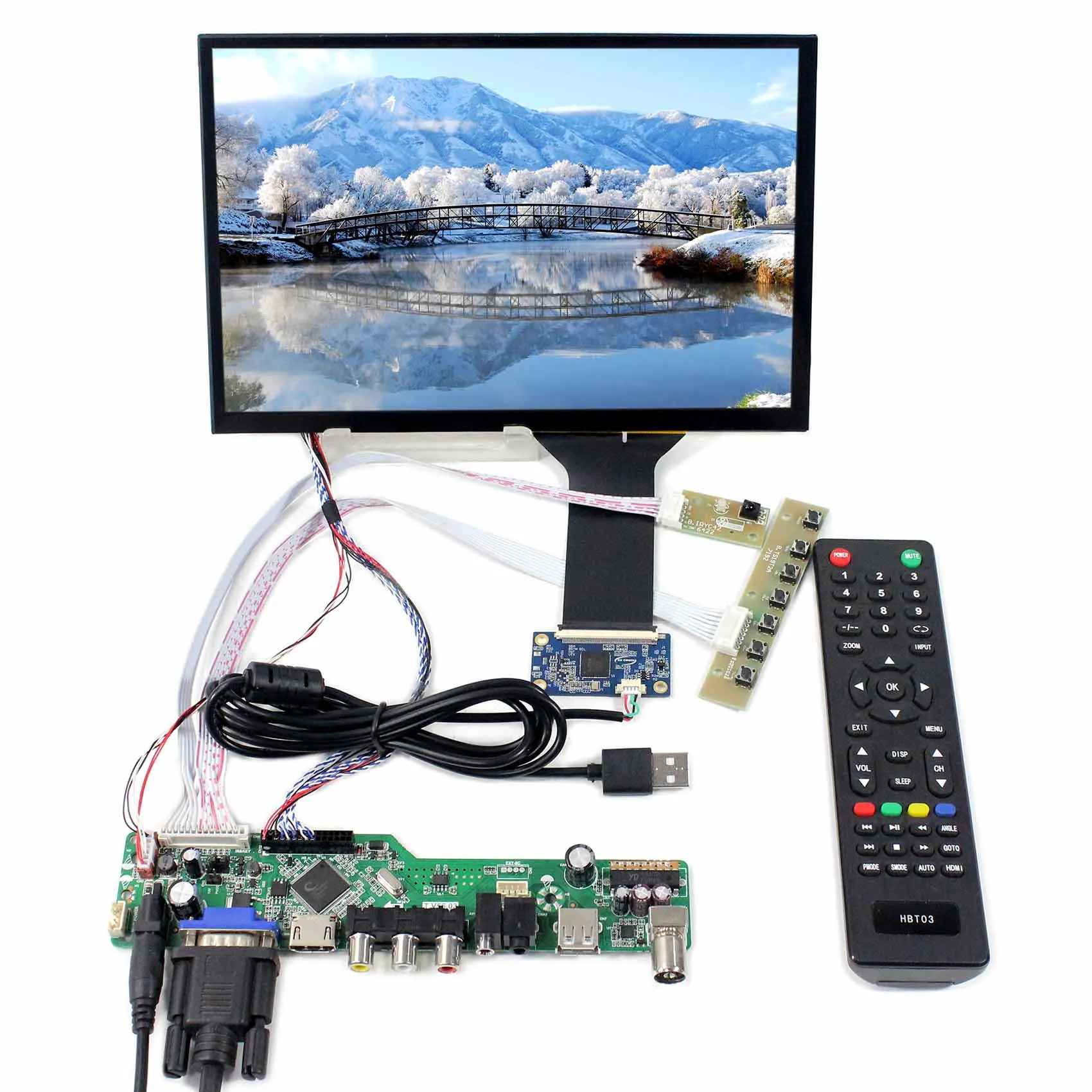 

HD MI VGA AV USB LCD Control Board 10.1" M101NWWB 1280x800 Capacitive Touch LCD