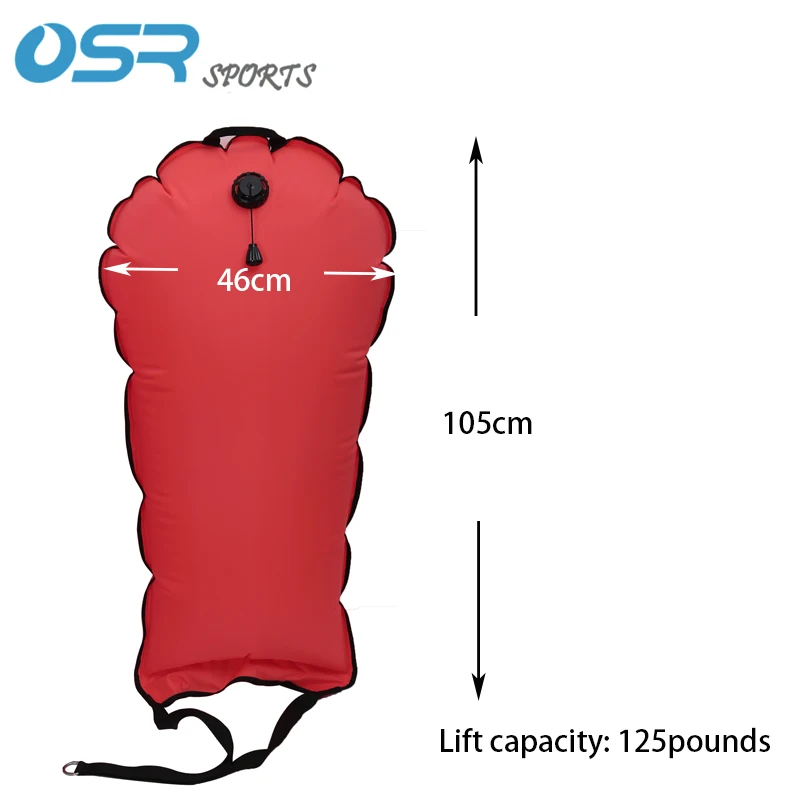 كيس رفع الغوص مع صمام تخفيف الضغط الزائد سعة الرفع 60 رطل أو 125 رطل للرياضات المائية وقفازات الغوص #2