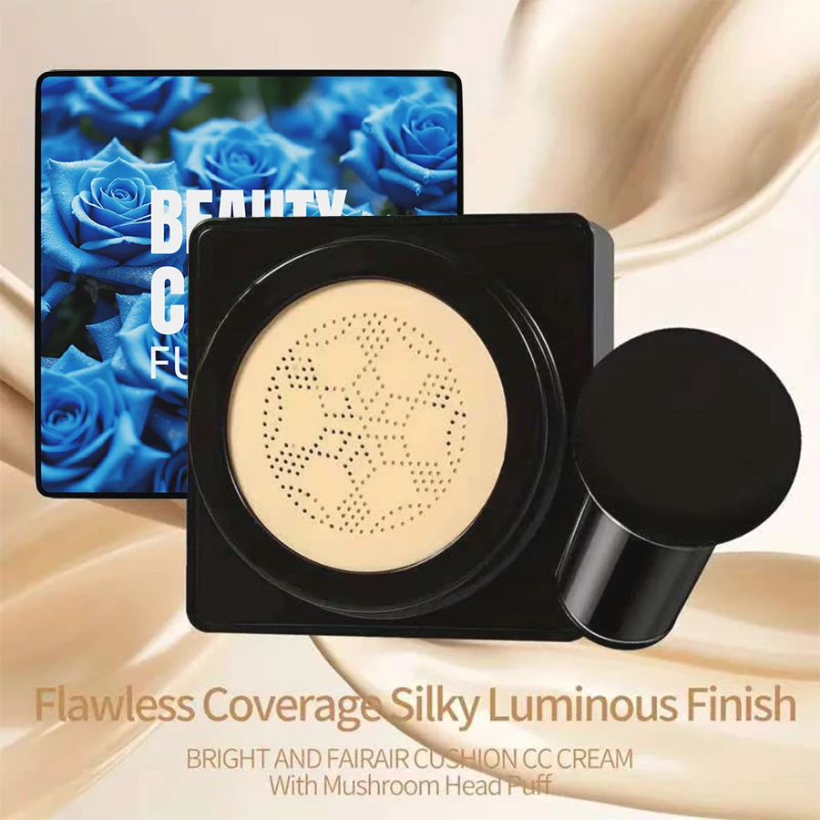 Base mágica hidratante de 5 colores, cojín de aire, crema CC, corrector de cabeza de seta, Base de maquillaje facial de larga duración, regalo cosmético