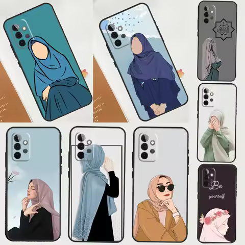Muslim Islamic Arabic Hijab Gril Case For Samsung Galaxy A54 A34 A14 A52S A12 A22 A32 A52 A50 A51 A71 A13 A53 A33 Cover