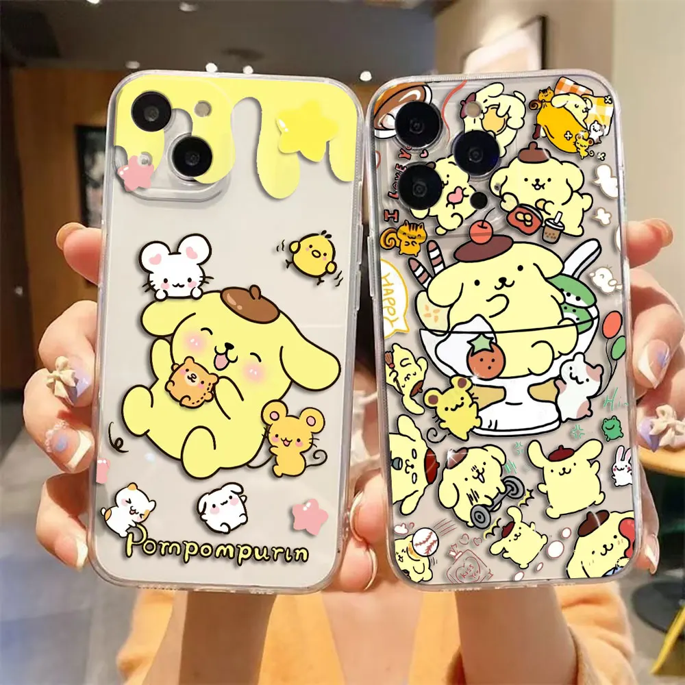 

Cartoon Dog Pompom Purin Cover Clear Phone Case For Xiaomi POCO X5 X4 X3 NFC GT F3 F5 M4 M3 11 11T PRO LITE NE TPU Case Funda