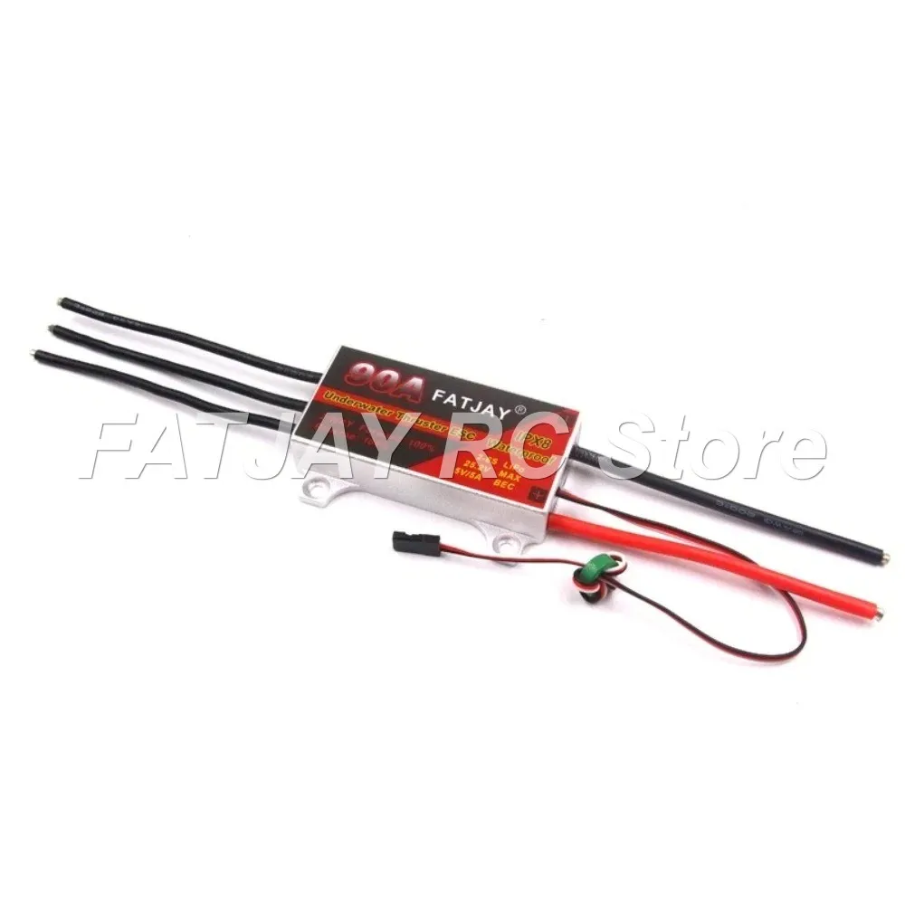 Waterproof 90A 6S ESC FATJAY Brushless 24V Metal Case Programming Card Low-voltage Protection RC