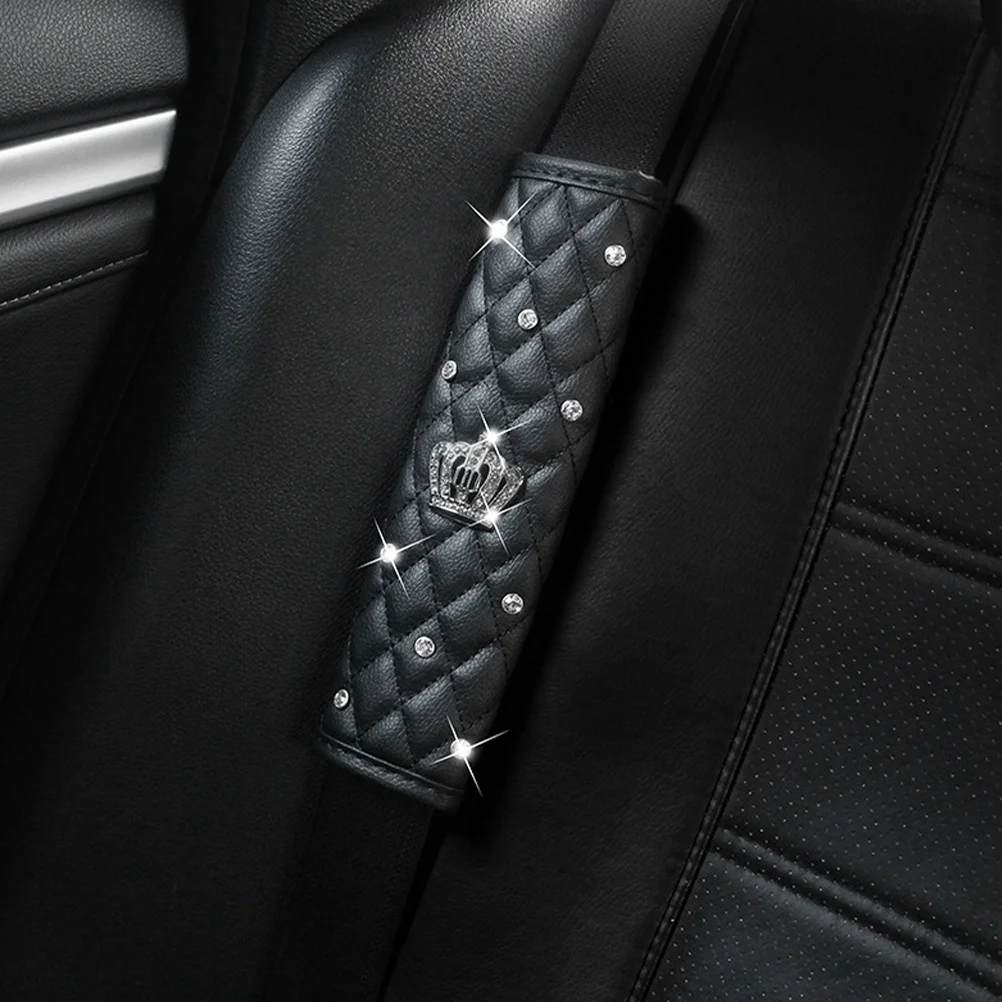 

2Pcs Rhinestone Cover Shoulder Pad Neck Protector Seat Strap Pads Covers Seat Strap Covers Cover