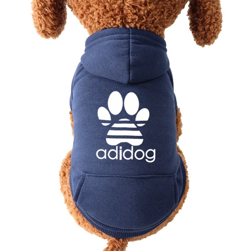 Fleece Pet Clothes Dog Warm Hoodies Winter Cute Hoodie Sweater Coat Costumes for Small Medium Pet Puppy Brand printed Clothing