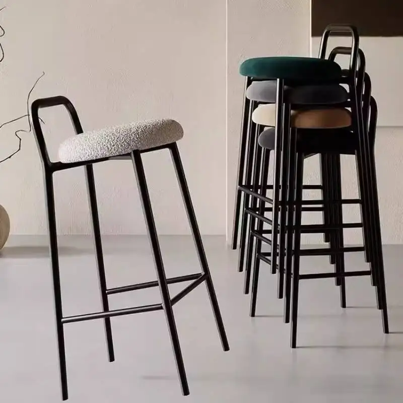 

Stackable Decorative Bar Chair Design High Pad Industrial Barstools Bar Chair Counter Upholstered Taburetes De Club Furniture