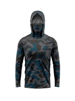 Ropa de pesca de manga larga para exteriores, ropa UV para hombre, Tops con capucha, protector solar, camisa de pesca fina y seca, transpirable