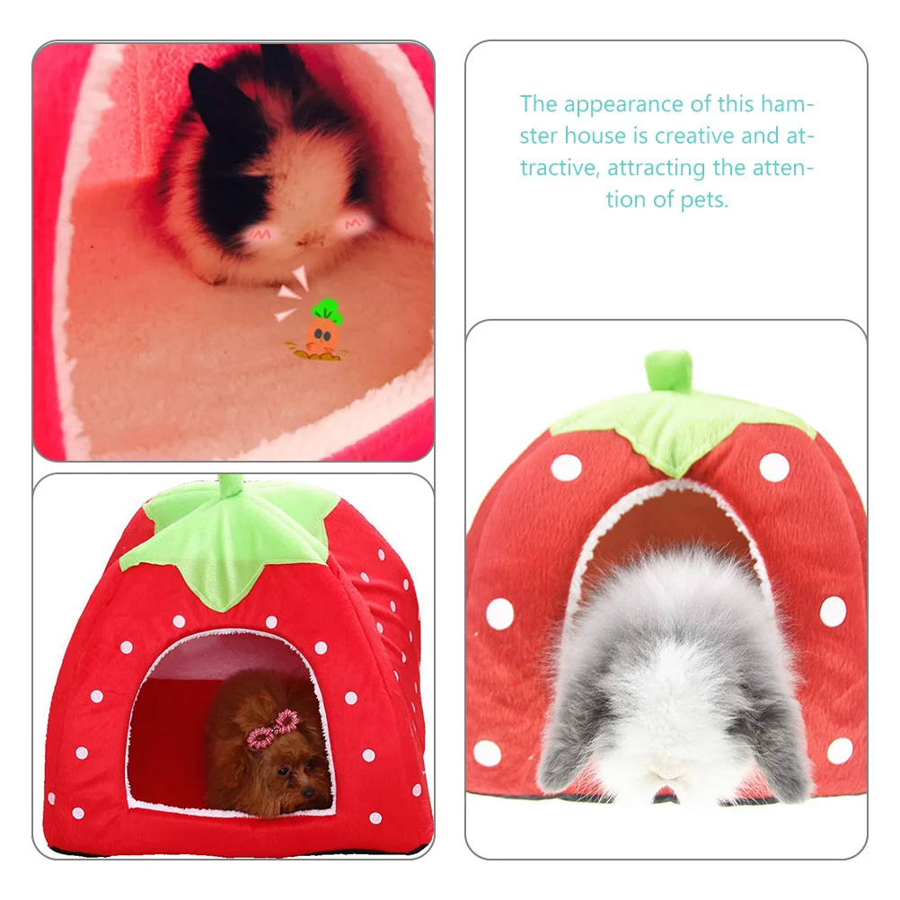 

Rabbit Bed For Indoor Bunnies Wear-Resistant Small Pets Sleeping Nest Cozy Hideout Hamster Guinea Pig Bunny Accessories