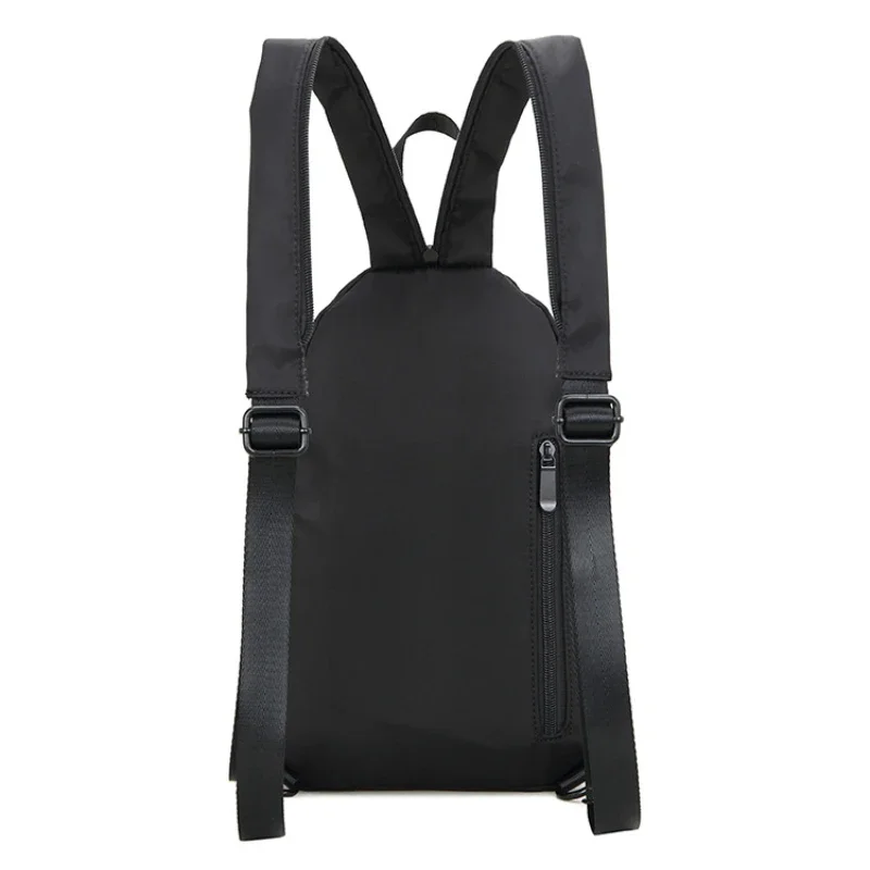 Mini zaino da uomo moda piccola borsa da scuola a tracolla nera per uomo 2023 Canvas Designer zaini da viaggio impermeabili panno maschile