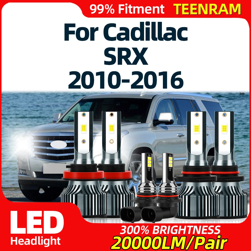 

60000LM LED Headlight Bulbs Canbus 6000K Fog Lights 12V 24V Auto Lamps For Cadillac SRX 2010 2011 2012 2013 2014 2015 2016