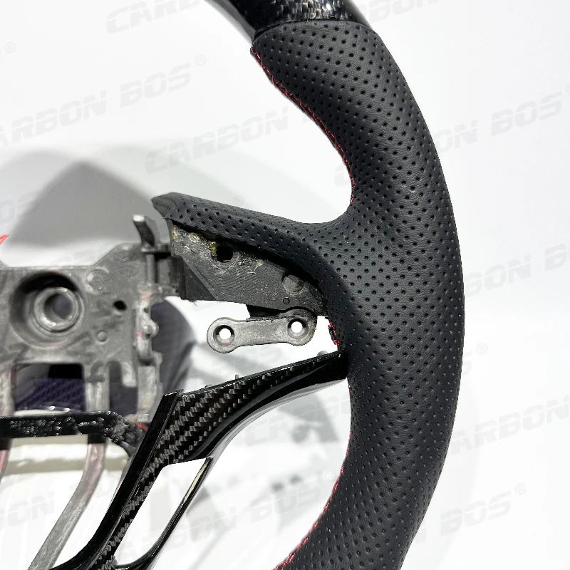 Sporty LED Carbon Fiber Steering Wheel for Hyundai Elantra Genesis Coupe - Upgrade Your Drive with Enhanced Control And Style