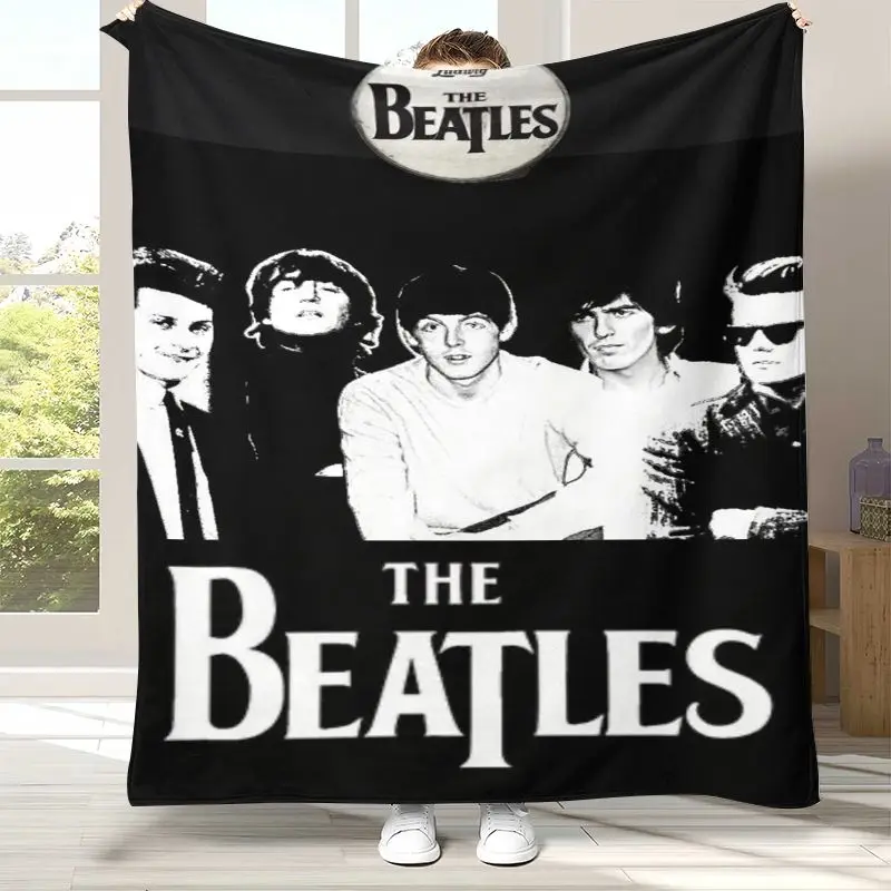 Fab Four The B-Beatles Abbey Road Rock Band Flannel Throw Blanket,Cozy Warm Blanket for Bed,Sofa,Living Room,Picnic,Home Decor
