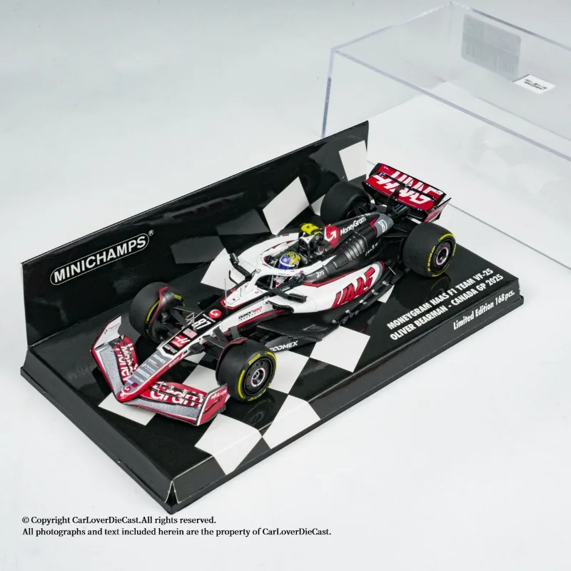 

MINICHAMPS 1:43 Haas Team VF-25 Belman 2025 simulation static resin car model, boys' gift toy collection ornament.