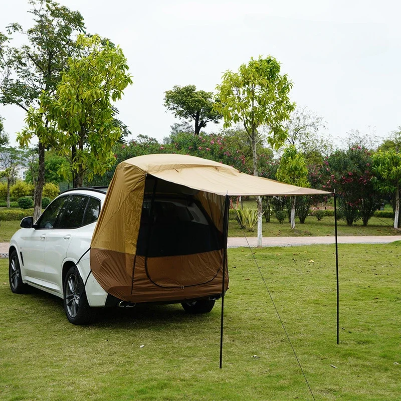 YOUSKY Car Rear Tent for Camping, Fully Automatic SUV Trunk Sunshade, No Build Required, Outdoor Travel Tent for Car Adventures