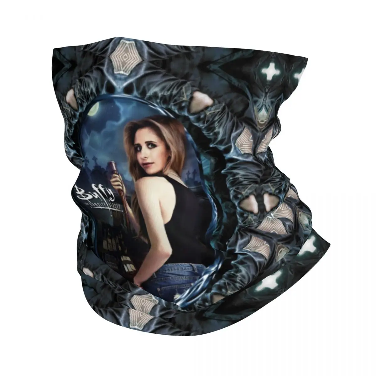 Buffy The Vampire Slayer Winter Headband Neck Warmer Ski Cycling Tube Scarf Supernatural Horror TV Show Face Bandana Gaiter