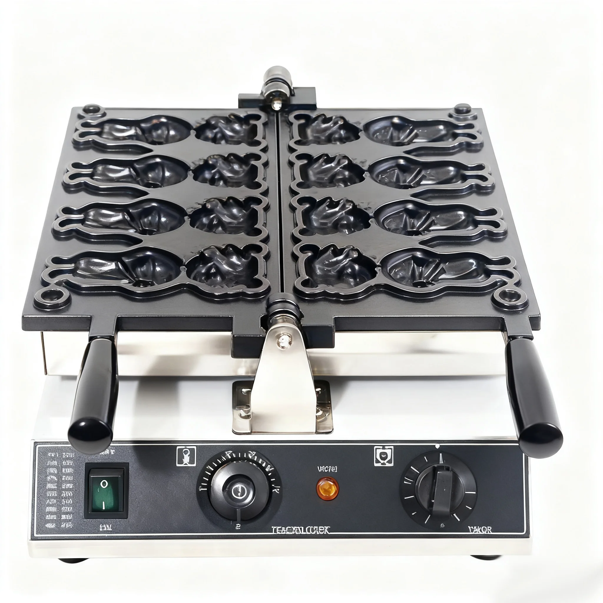 

Commercial Myth Hero Nezha Waffle Machine Double Sided Cartoon Role Shaped Waffle Non-stick Coating Snack Machines