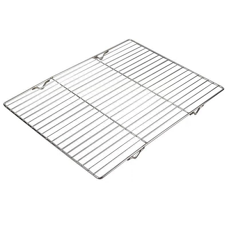 Stainless Steel Food Grade 30-100CM Length Rectangle BBQ Charcoal Grate Barbecue Grill Wire Grid Mesh Net 1.5 or 3.5CM Feet