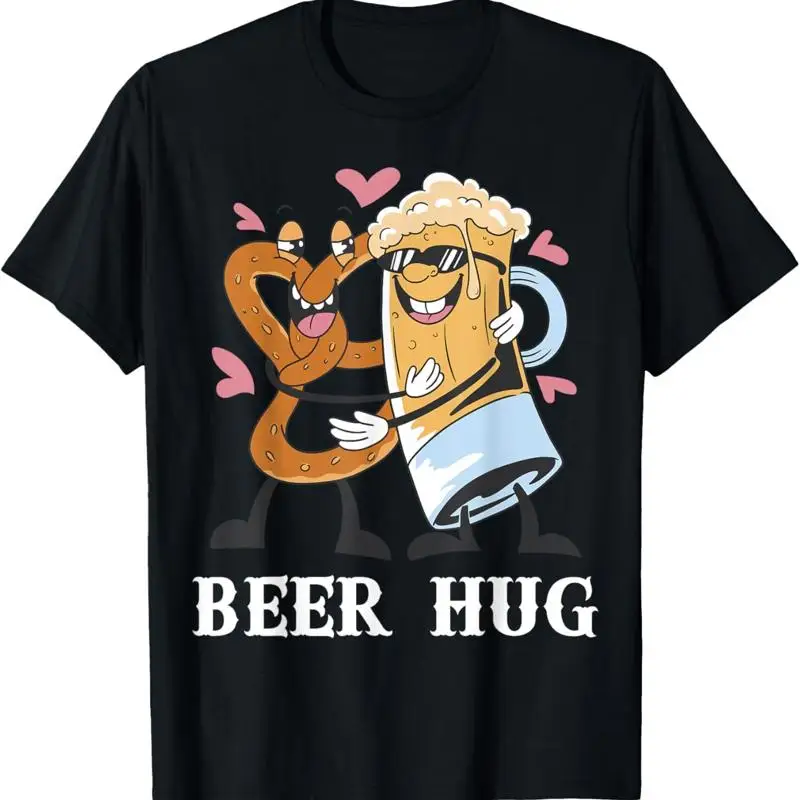 Bier Umarmung Liebe und Basteln lustige Trinker T-Shirt