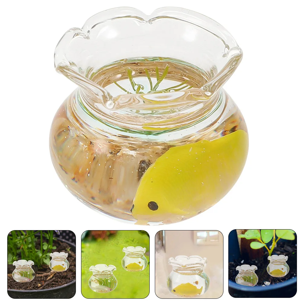 Décoration de maison Miniature, réservoir de poisson rouge, accessoires de maison de poupée, petits accessoires d'aquarium