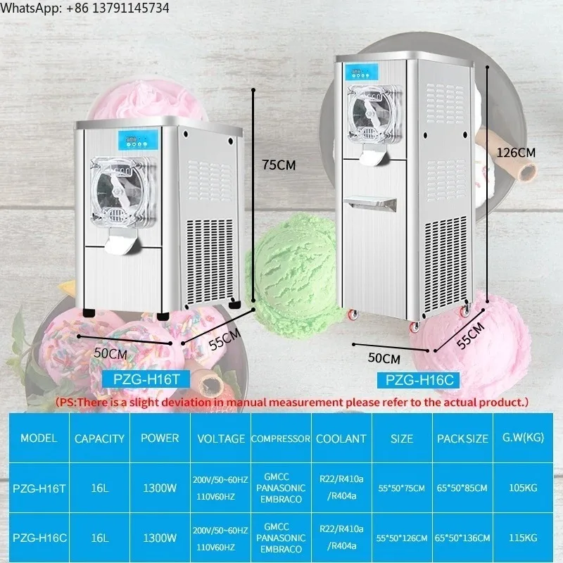 Mini Countertop Batch Freezer Commercial Italian Gelato Hard Ice Cream Maker Machine Making