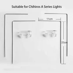 Chihiros-soporte fijador de acero inoxidable, soporte plateado para acuario, serie A, suministro de iluminación de luz LED