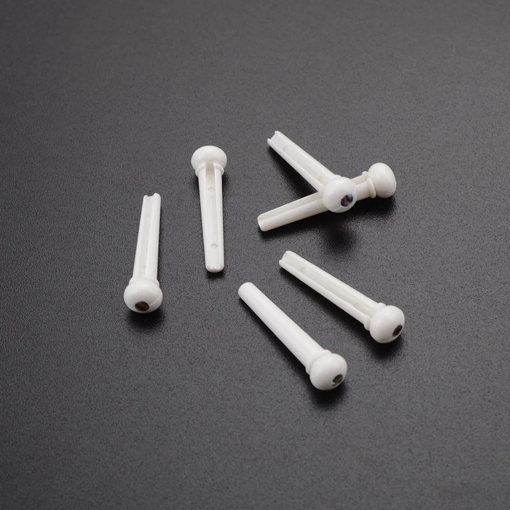 

6 Pcs String Pegs Universal Guitar Bridge for Acoustic Sticker Affordable Plastic Accessories