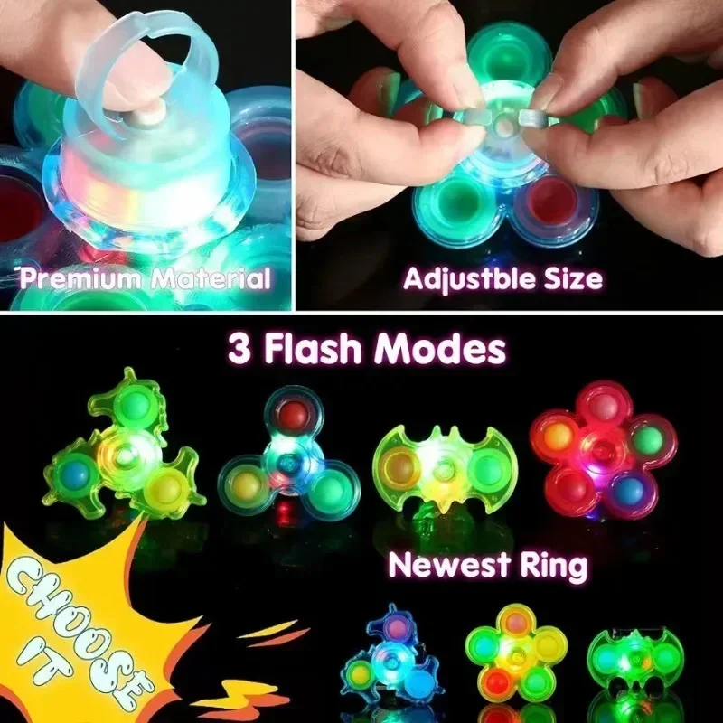 Kinderen Glow Bubble Top Armband Flash Draaien Horloges Glow in The Dark Kid Speelgoed Verjaardag Terugkeer Cadeau Nieuwigheid Grappig Lichtgevend Speelgoed