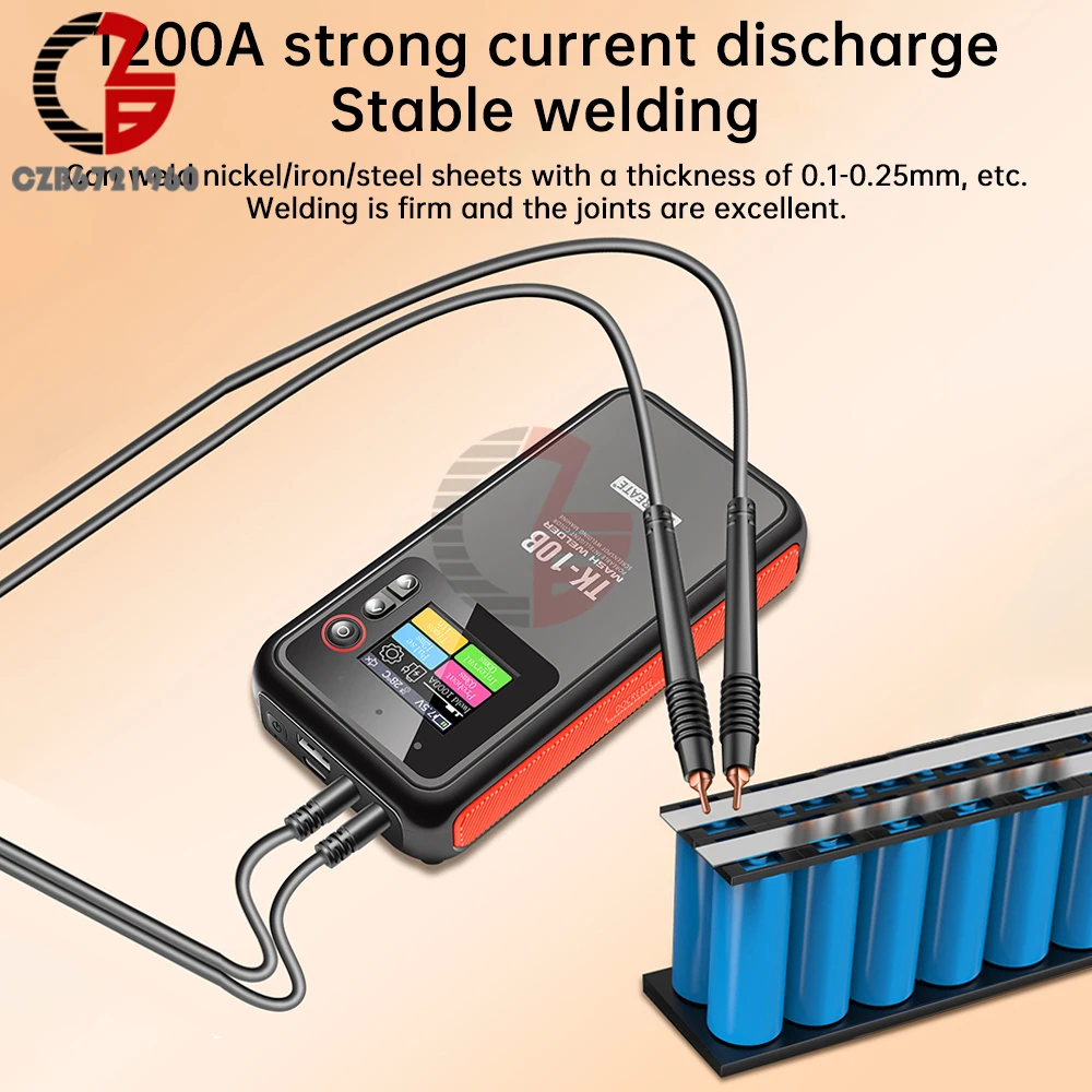 

5000mAh 18650 Lithium Battery Spot Welder 0.1-0.25mm Nickel Sheet Spot Welding Machine Dual Pulse Integrated Welding Tools