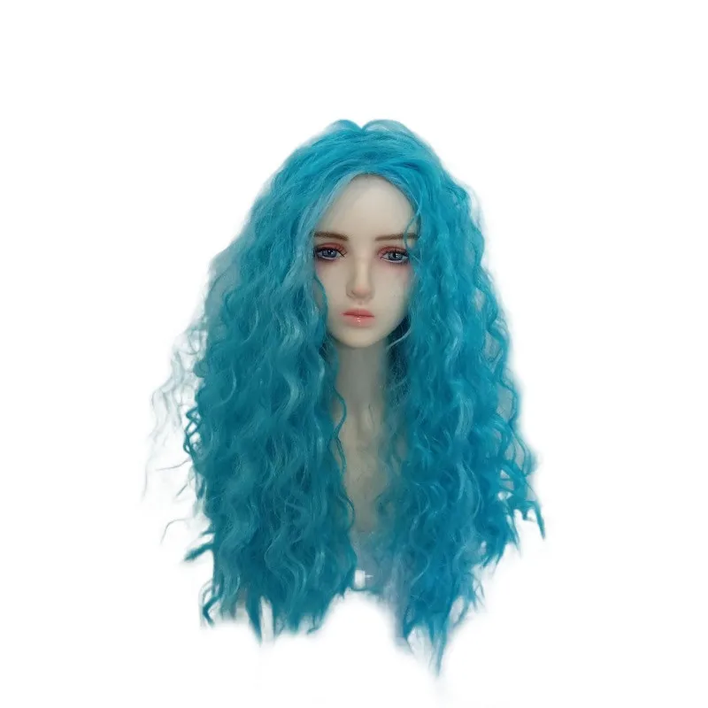 Adorable Anime Cosplay Wig Middle Part Long Red Multi-Color Cute Peripheral Costume Accessory Boy Girl Costume Party Masquerade