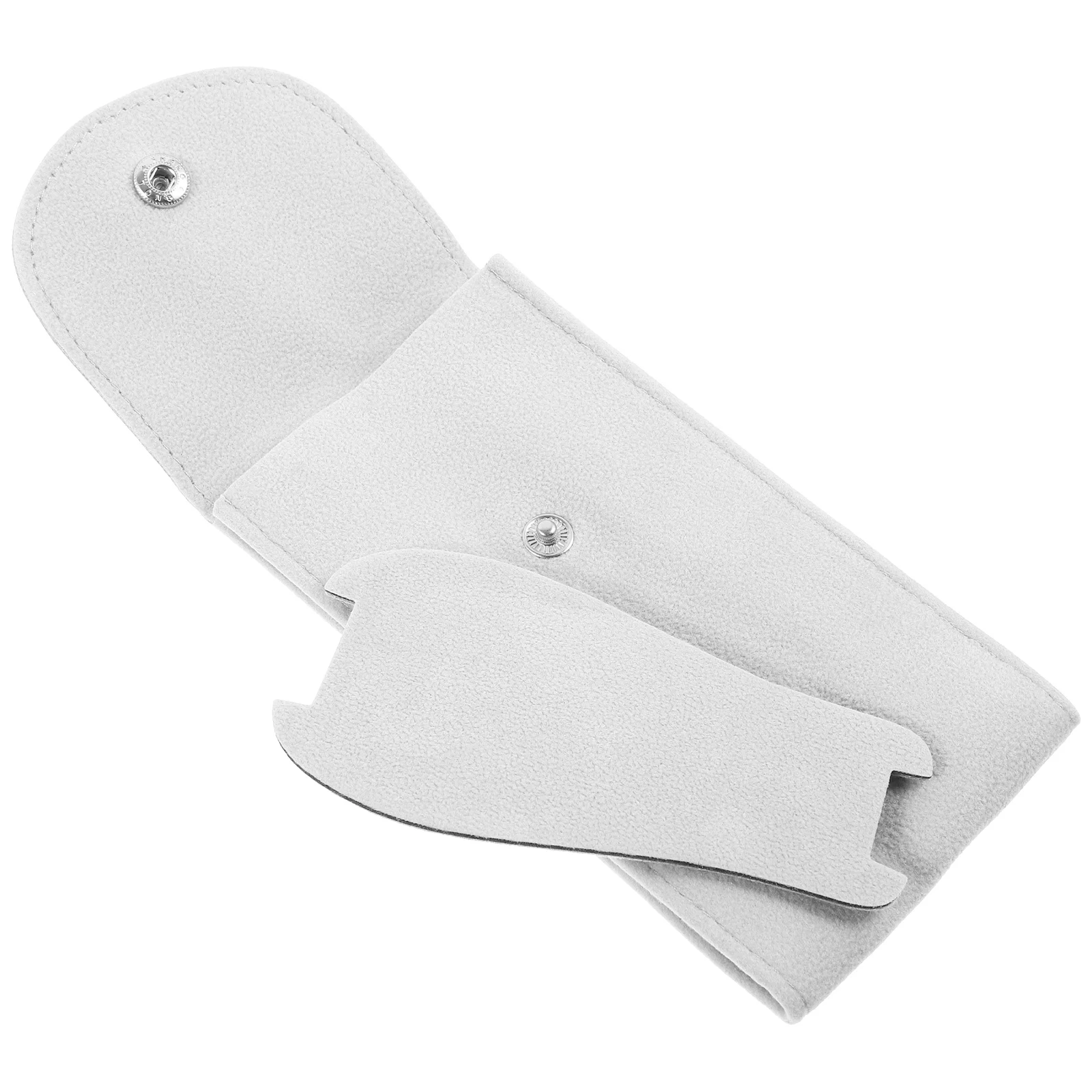 

High Quality Watch Bag Travel Case Wrist Storage Pouch Shallow Gray Portable Snap Button Soft Anti Scratch For Watches Various