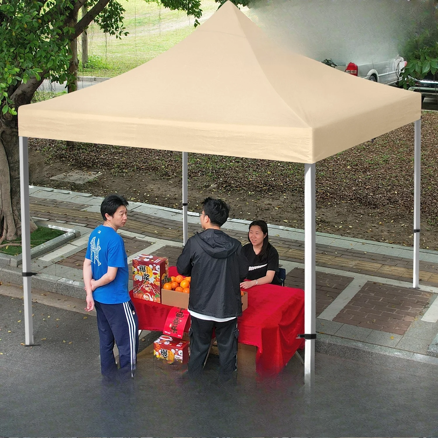 

Outdoor tent four corners rainproof folding telescopic canopy