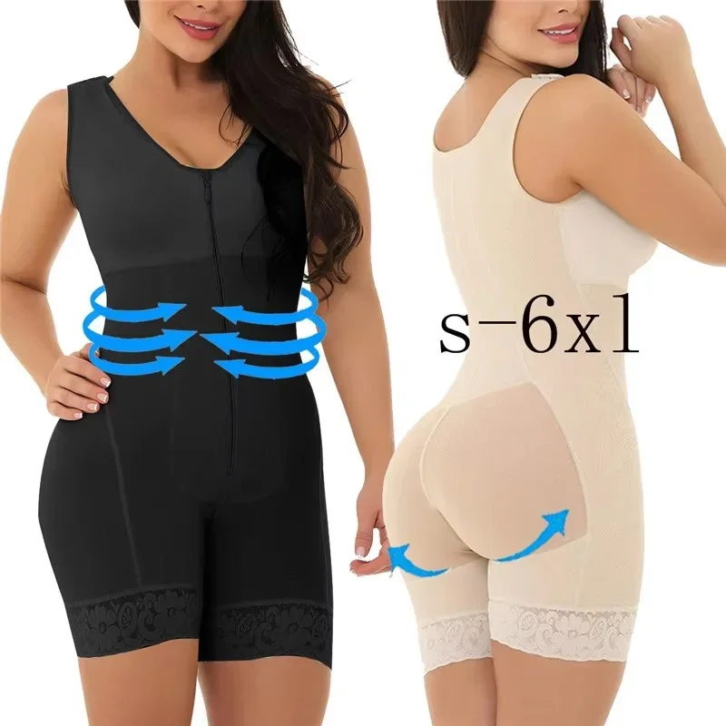 

Women Body Shaper Open Crotch One Piece Bodysuit Shapewear Underbust Butt Lift Plus Size 6XL Lingerie Waist Trainer