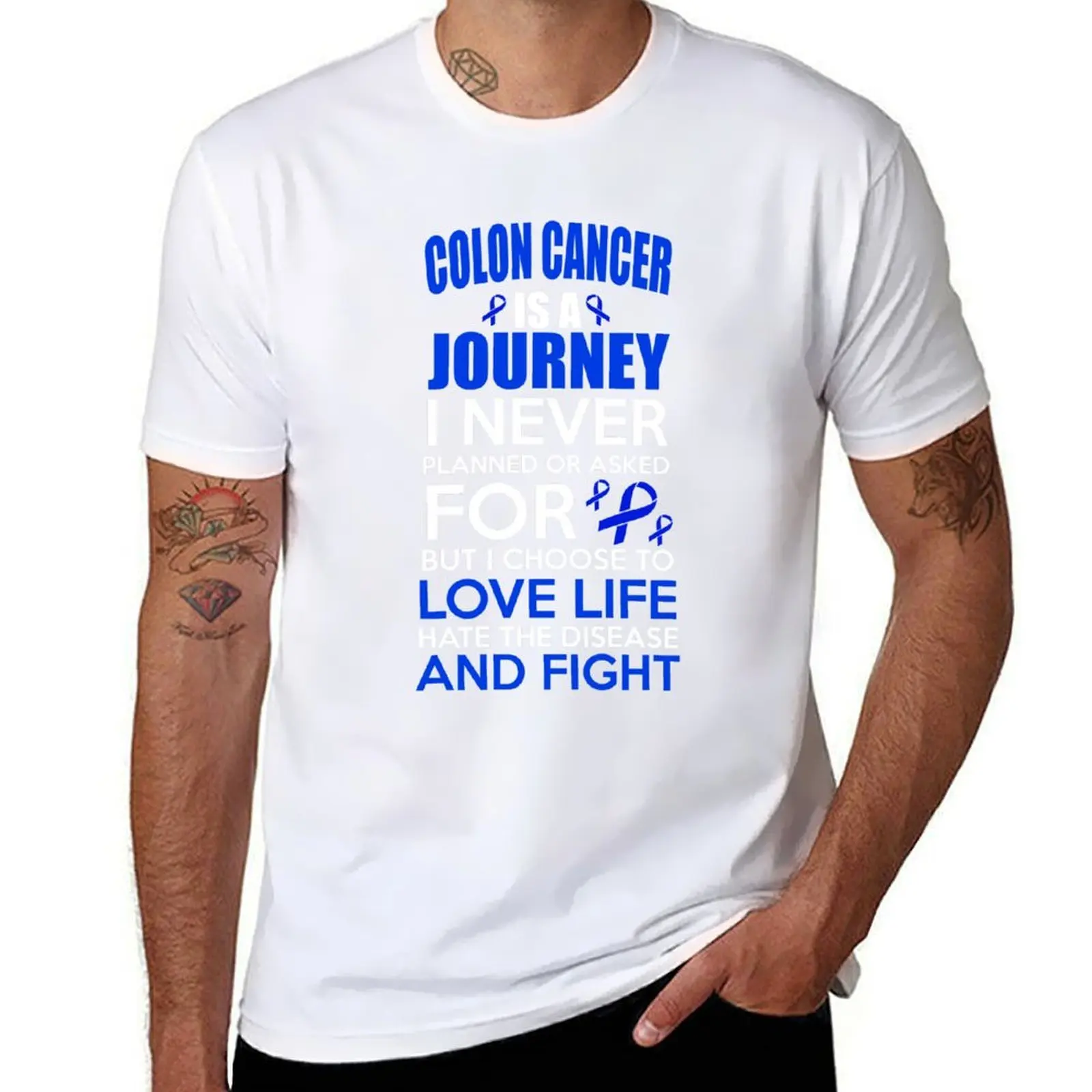 

Support Colon Cancer Awareness T-Shirt black cotton t-shirt plain for man package man t shirts high quality luxury brand T-Shirt