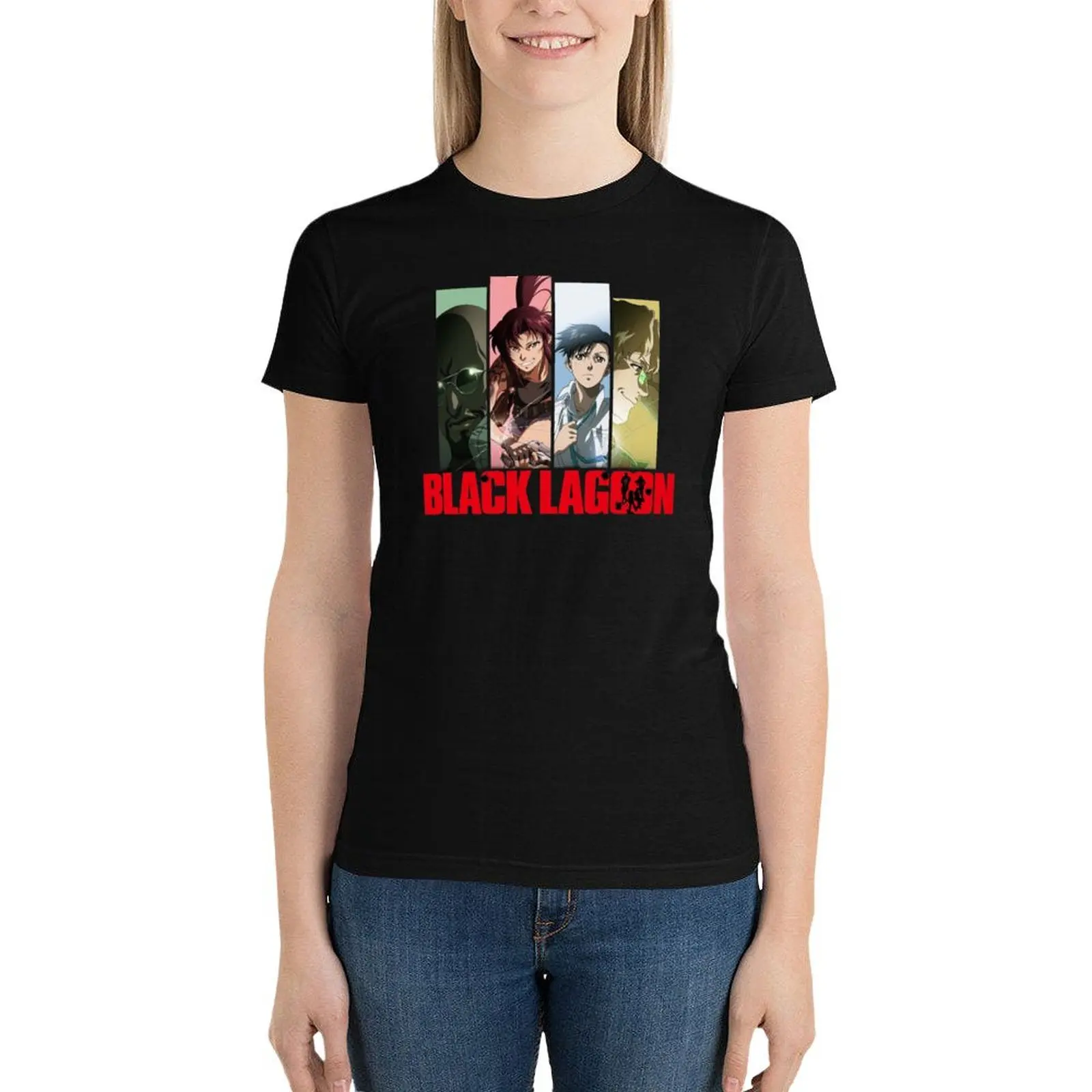 Black Lagoon Anime T-Shirt anime clothes plus size tops tshirts for Women