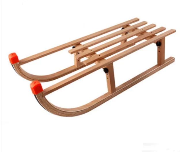 

Outdoor Winter Sports Games Wood Folding Snow Sled For Sale